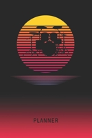 Planner: Dragon Tattoo 2 Year Weekly Planning Organizer 2020 - 2021 Retro Vintage Vaporwave Sunset Cover January 20 - December 21 Writing Notebook Productive Datebook Calendar Schedule Plan Days, Set  1702342727 Book Cover