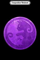 Composition Notebook: Lucky Yin Yang Cats in Purple Colors Journal/Notebook Blank Lined Ruled 6x9 100 Pages 170221043X Book Cover
