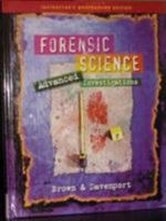 Forensic Science Advanced Investigations 0538450908 Book Cover