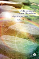 De la sollicitude comme disposition et pratique chez Ricœur (French Edition) 2754760806 Book Cover