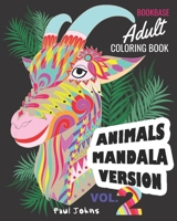 BOOKBASE Adult Coloring Book Animals Mandala Version Vol.2 B08J2388JP Book Cover