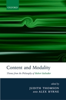 Content and Modality: Themes from the Philosophy of Robert Stalnaker 0199282803 Book Cover