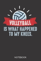Volleyball is what happened to my knees.: Notebook with 120 dotgrid pages in 6x9 inch format 170800873X Book Cover