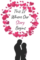 This Is Where Our Story Begins: Circular Heart Wreat Bride & Groom Marriage Engagement...or Notes, Thoughts, Ideas, Reminders, Lists to do, Planning, Funny Bride-to-Be 1655082566 Book Cover