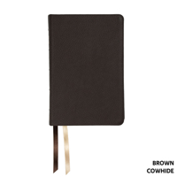 NASB Handy Size, Paste-Down Brown Cowhide Indexed 1636640931 Book Cover