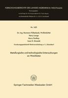 Metallurgische Und Technologische Untersuchungen an Weichloten 3663063895 Book Cover