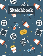 Sketchbook: 8.5 x 11 Notebook for Creative Drawing and Sketching Activities with Cinema Themed Cover Design 1709827491 Book Cover