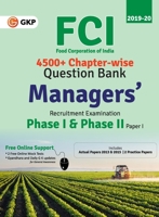 FCI Manager Phase I & Phase II (Paper 1) - Chapterwise Question Bank (English) 9389573173 Book Cover
