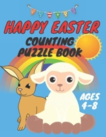 happy easter counting puzzle book: A Fun Guessing Game Book for kids | Fun & Interactive Picture Book for Preschoolers and Toddlers | easter coloring ... fun images B08YML2VZD Book Cover