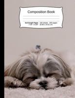 Dog Composition Notebook, 4x4 Graph Paper: 4x4 Quad Rule Composition Book, Student Exercise Science Math Grid, 200 Pages, 7.44 X 9.69 1724594753 Book Cover