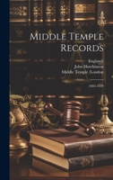 Middle Temple Records: 1603-1649 102263724X Book Cover