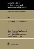 Cost Analysis Applications of Economics and Operations Research: Proceedings of the Institute of Cost Analysis National Conference, Washington, D.C., July 5-7, 1989 0387970487 Book Cover