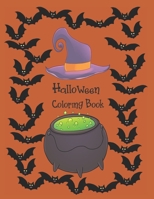 Halloween Coloring Book: Cute Halloween Book for Kids, 3-5 yr olds 169014663X Book Cover