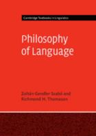 Philosophy of Language 1107480620 Book Cover