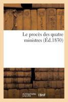 Le procès des quatre ministres 2014049610 Book Cover