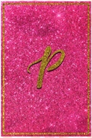 P - Letter "P" Initial Monogram Notebook - Pretty Pink & Gold Confetti Glitter Monogrammed Blank Lined Note Book: Journal or Diary with ... Kids, Girls & Women - 120 Pages - Size 6x9 Paperback B083XW5X22 Book Cover