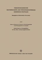 Untersuchungen an Kreissageblattern Fur Holz, Fehler- Und Spannungsprufverfahren 3663032922 Book Cover