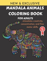 mandala animals coloring book for adults: stimulates creativity, concentration, and fine motor skills. B08YD5SD7Z Book Cover