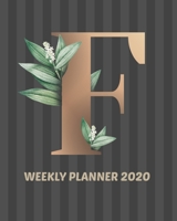 Weekly Planner 2020: January - December 2020 Monthly View Weekly View with Hourly AM/PM Calendar Views Monthly Review & Performance and Alphabet Cover - Monday start 170627999X Book Cover