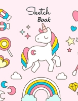 Sketch Book: Cute Sleeping Beauty Unicorn Journal and Notebook Pad for Sketching, Doodling, Drawing, and Painting| 8.5" X 11" Large Blank Paper (Sketchbook for Kids, Teens and Girls) 1679095501 Book Cover