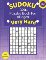 very hard sudoku puzzle books: 9x9 Sudoku Puzzle Book With 320 Very Hard and Extremely Puzzles For Adults, Kids, Teens, Seniors. Boost Your Brainpowe B0942DX54C Book Cover