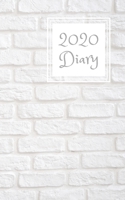 2020 Diary: 5x8 week to a page planner with 12 monthly planners. Lined paper pages after diary for all your notes. Perfect pocket size for general use, small business owners and students. White brick 1692545507 Book Cover