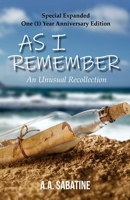 As I Remember: An Unusual Recollection B08PJP5F54 Book Cover