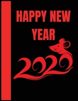 Happy new year: Lined writing notebook journal for christmas lists, journal, menus, gifts, and more 1671151828 Book Cover