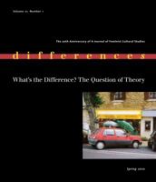 What's the Difference?: The Question of Theory 0822367459 Book Cover