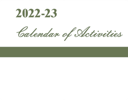 Calendar of Activities, 2022-2023 1087755522 Book Cover