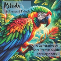 Birds and Feathered Friends: A Generative AI Art Prompt Guide for Beginners B0CSW7SZBV Book Cover