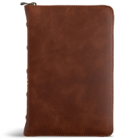 CSB Personal Size Bible, Holman Handcrafted Collection, Zipper Closure, Marbled Tan Premium Calfskin B0FP8MT45T Book Cover