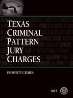 Texas Criminal Pattern Jury Charges 1892542951 Book Cover