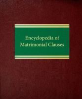 Raoul Felder's Encyclopedia of Matrimonial Clauses 158852051X Book Cover