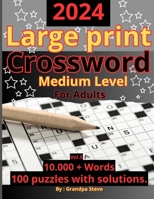 Large print medium crossword puzles: Vol.5 Mindful moments engaging crossword puzles, tailored for adults and seniors to Enjoy. Fun and easy to read brain busters B0CVDBW59V Book Cover