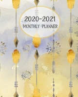 2020-2021 Monthly Planner: Yellow Tribal - LARGE 24 Months Calendar - 2 Year Diary Journal - Multi Year Schedule Organizer - January 2020 to December 2021 Agenda Notebook with Inspirational Quotes 1692797239 Book Cover
