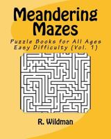 Meandering Mazes: Puzzle Books for All Ages - Hard Difficulty 1981685219 Book Cover