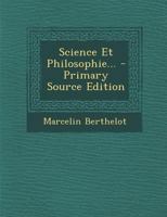 Science Et Philosophie (Classic Reprint) 1018795812 Book Cover