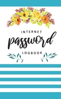 Internet Password Log Book: Personal Email Address Login Organizer Logbook with Alphabetical Tabs Order To Protect Websites Usernames, Passwords Keeper Notebook Blue Watercolor Flowers 170630594X Book Cover