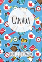 Canada Diario di Viaggio: Pianificatore di viaggio I Pianificatore di viaggio su strada I Diario a griglia a punti I taccuino I Diario tascabile I Regalo per Backpacker (Italian Edition) 1658840577 Book Cover
