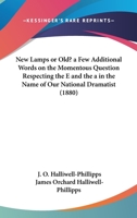 New Lamps or Old? 0526461799 Book Cover
