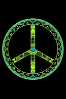 Journal: Mandala Peace Sign Green Spiritual Tattoo Hindu Buddhist Black Lined Notebook Writing Diary - 120 Pages 6 x 9 1706319053 Book Cover