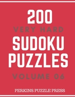 200 Very Hard Sudoku Puzzles Volume 06 1693282291 Book Cover