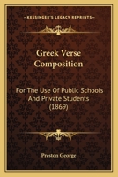 Greek Verse Composition 1016326238 Book Cover