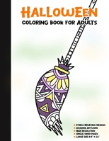 Halloween Coloring Book for Adults: 50 Halloween Illustrations Printed On One Side, Safe For Markers | Fun Craft Activity Gift | Stress Relieving Designs (Spooky House) 1696292026 Book Cover