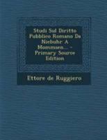 Studi Sul Diritto Pubblico Romano Da Niebuhr A Mommsen... 1295189178 Book Cover
