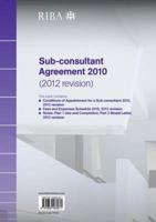 RIBA Sub-consultant Agreement 2010 1859464572 Book Cover