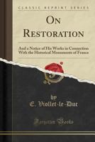 On Restoration 0344432599 Book Cover