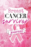 Breast Cancer Survivor Journal: Blank Lined Pink Ribbon Roses Diary Notebook, 120 Pages, 6" x 9" B07Y1YMFNH Book Cover