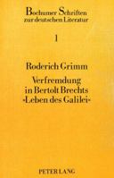 Verfremdung in Bertolt Brechts «Leben Des Galilei» 3820496203 Book Cover
